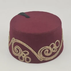 Chapeau Turc Rouge Avec Broderie -Chapeau Chic Soldes ctrb
