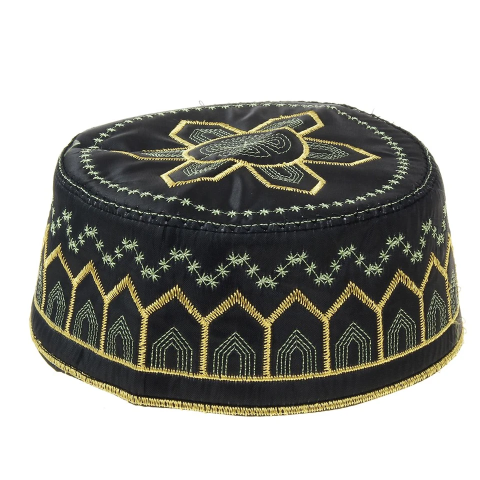 Chapeau Arabe Kufi De Prière Noir 7 Chapeau Arabe Kufi De Prière Noir – Image 5