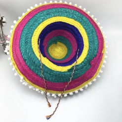 Chapeau De Paille Mexicain Multicolore 7 Chapeau De Paille Mexicain Multicolore -Chapeau Chic Soldes smc