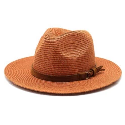 Chapeau Panama Orné D’une Ceinture En Cuir -Chapeau Chic Soldes telechargement 2023 11 01T121557.270