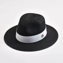 Chapeau Panama Bicolore En Paille -Chapeau Chic Soldes telechargement 2023 11 01T131332.951