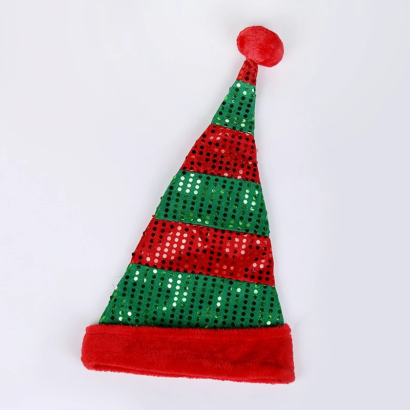 Chapeau De Noël En Peluche à Paillettes 3 Chapeau De Noël En Peluche à Paillettes