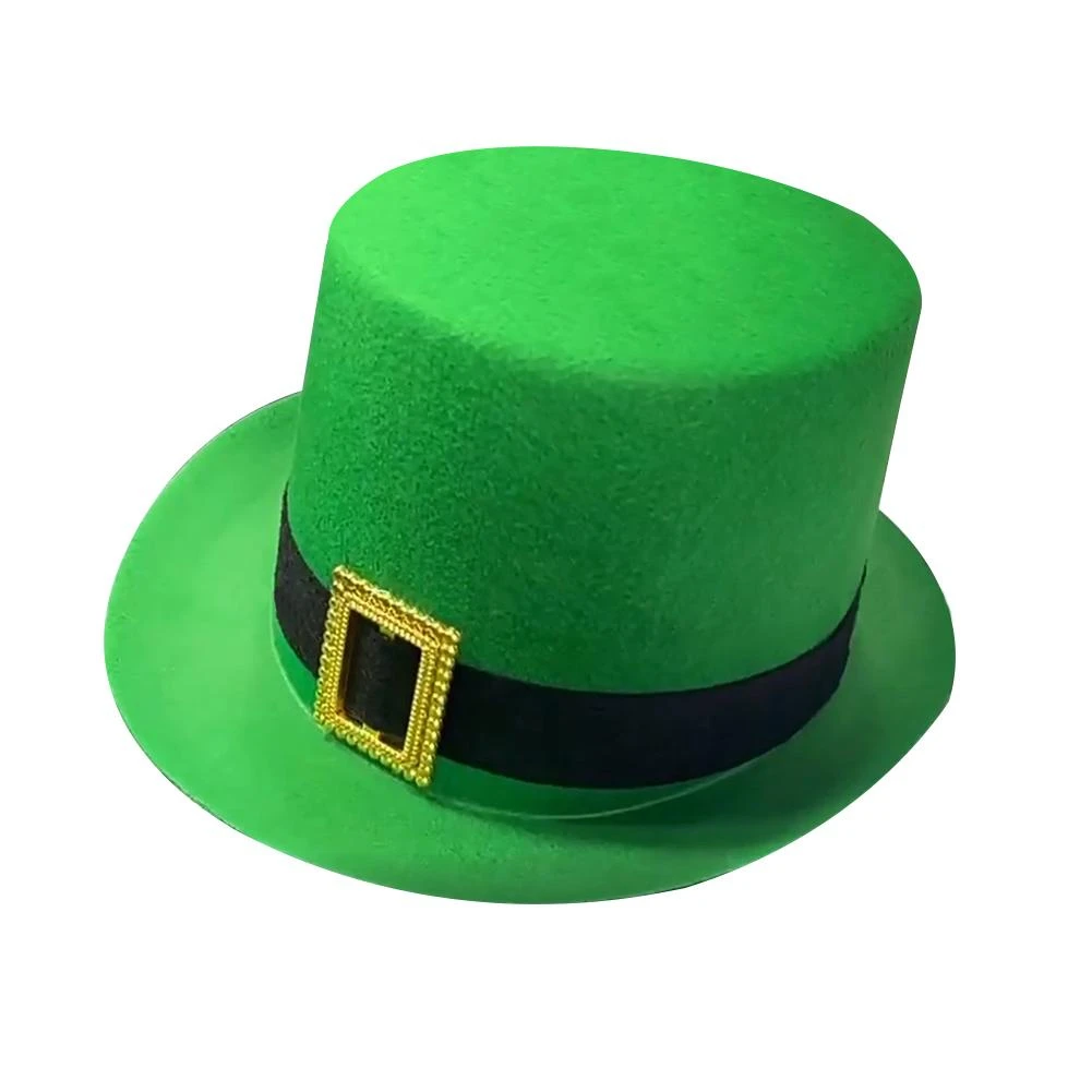 Chapeau St Patrick Haut De Forme En Velours Vert 4 Chapeau St Patrick Haut De Forme En Velours Vert – Image 2