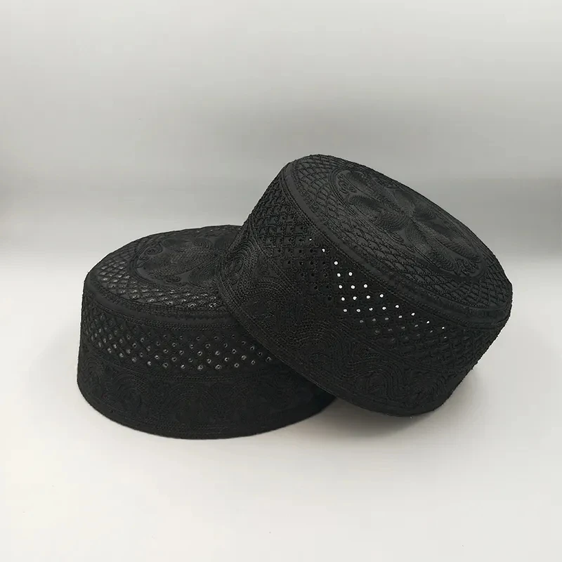 Chapeau Arabe Brodé Noir 6 Chapeau Arabe Brodé Noir – Image 4