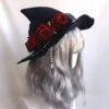 Chapeau Halloween De Sorcière Avec Couronne De Fleurs 1 Chapeau Halloween De Sorcière Avec Couronne De Fleurs -Chapeau Chic Soldes telechargement 56
