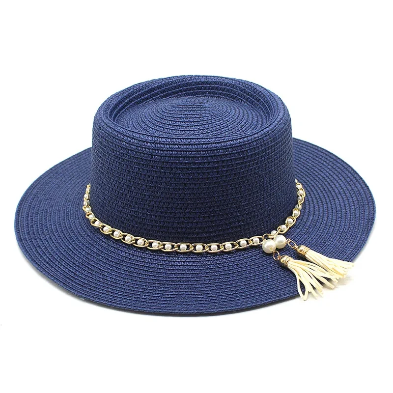 Chapeau Canotier Avec Décoration De Perles 4 Chapeau Canotier Avec Décoration De Perles – Image 2